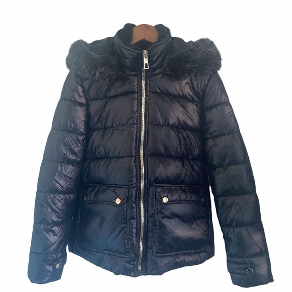 YMI Women’s Black Puffer Coat w/hood